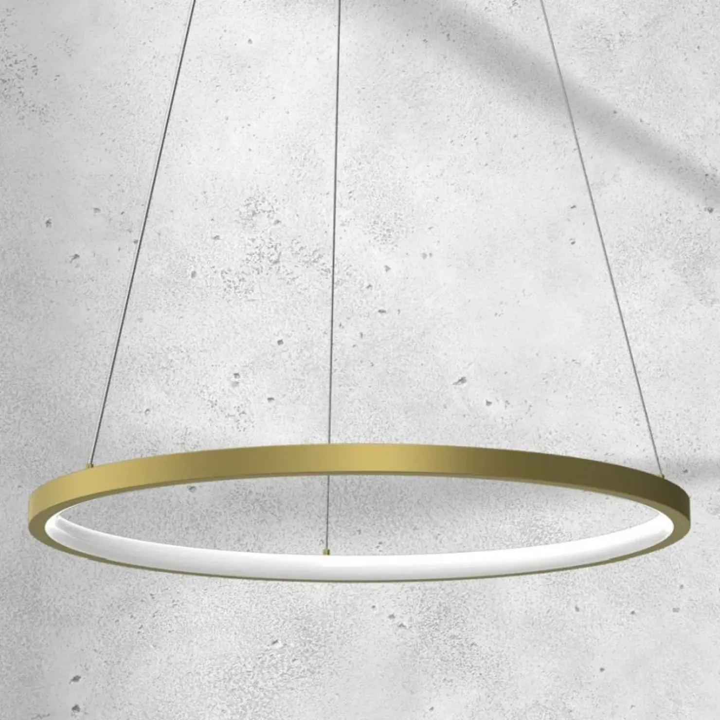 Hot Sklep Kaja Złota lampa wisząca z wbudowanym LED-em ML7941 z serii ROTONDA | Kaja Oświetleni