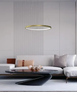 Hot Sklep Kaja Złota lampa wisząca z wbudowanym LED-em ML7941 z serii ROTONDA | Kaja Oświetleni
