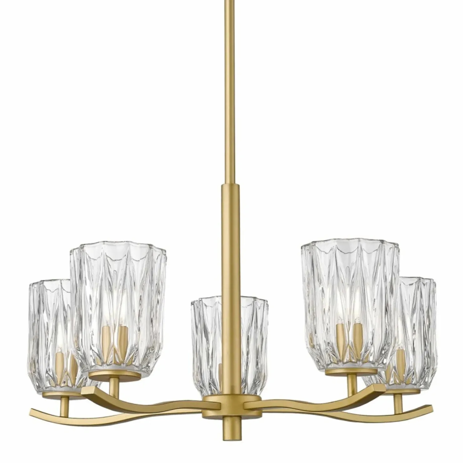 Online Sklep Kaja Złota lampa z kryształowymi kloszami P0590-05B-V7AC TAZZA | Kaja