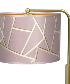 Złota lampka nocna z różowym abażurem MLP7592 ZIGGY | Kaja Oświetlenie*Sklep Kaja Discount