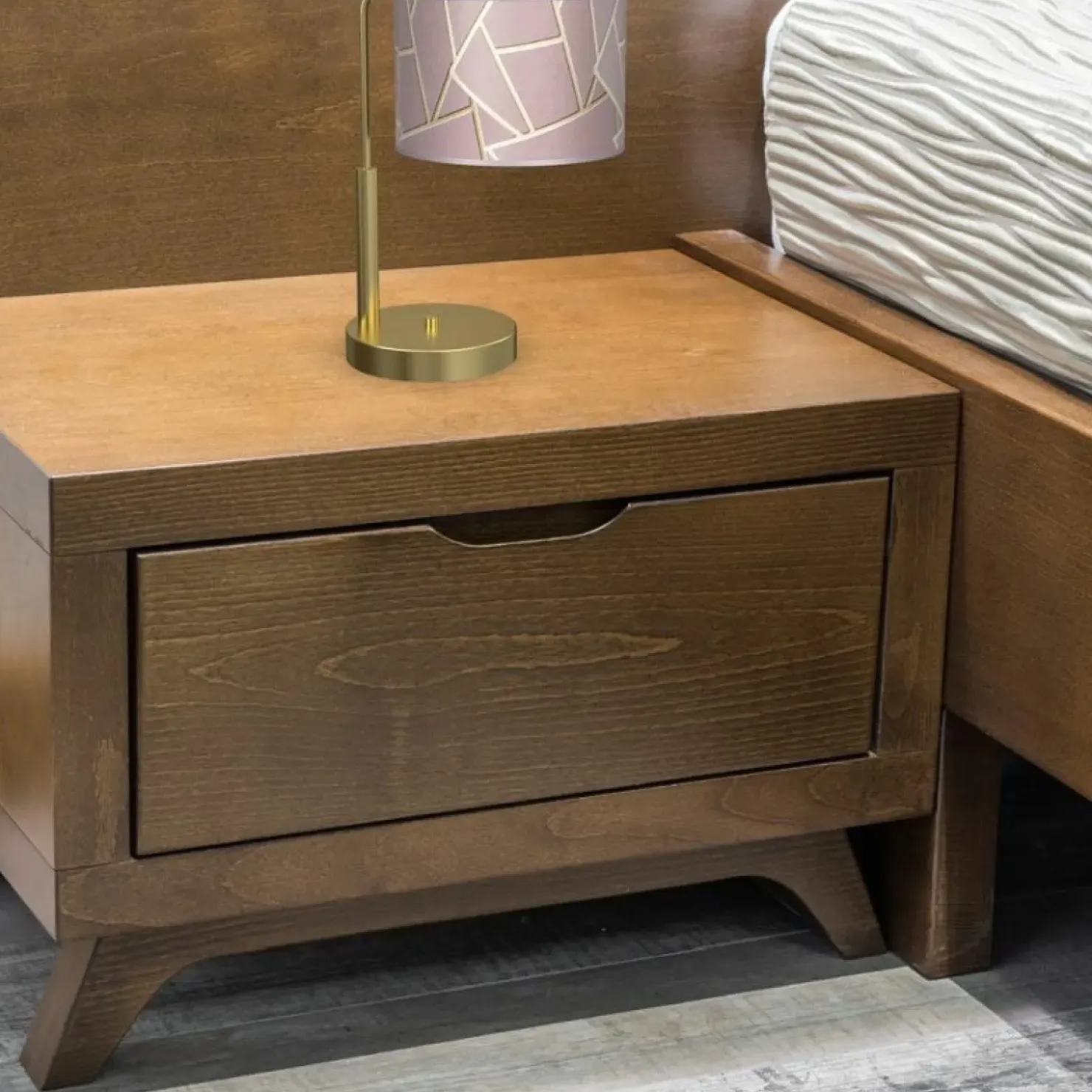 Złota lampka nocna z różowym abażurem MLP7592 ZIGGY | Kaja Oświetlenie*Sklep Kaja Discount