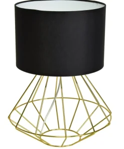 Złota lampka stołowa z czarnym abażurem MLP6272 z serii LUPO | Kaja Oświetlenie*Sklep Kaja Flash Sale