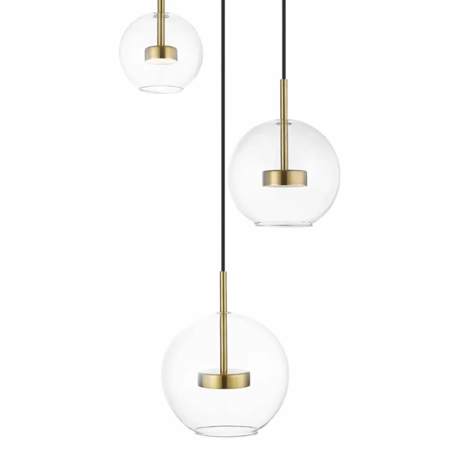 Shop Sklep Kaja Złota, ledowa lampa z kloszami P0428-03L-L4AC ENCELADUS | Kaja