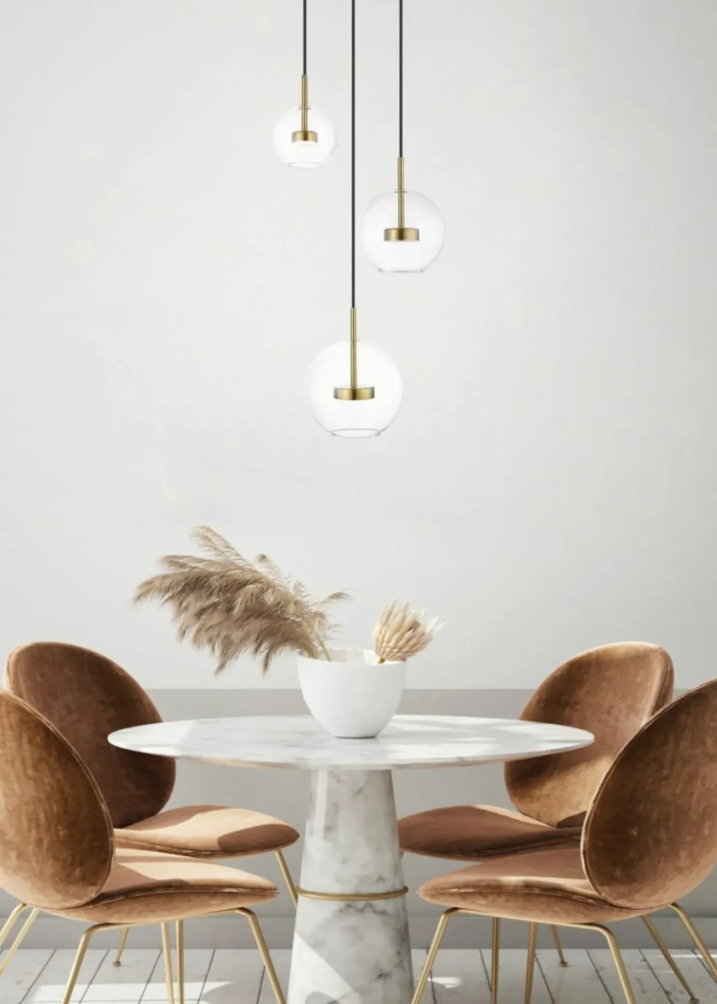 Shop Sklep Kaja Złota, ledowa lampa z kloszami P0428-03L-L4AC ENCELADUS | Kaja