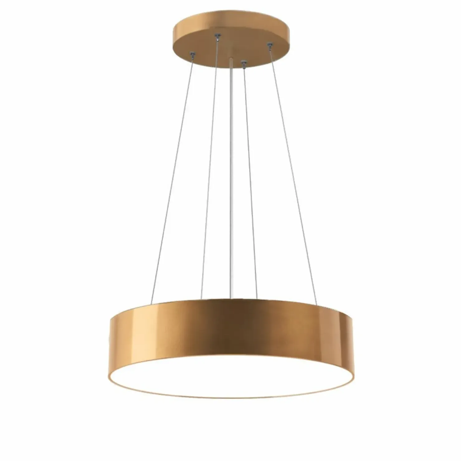 Discount Sklep Kaja Złota, matowa lampa wisząca do sypialni ⌀40cm ANT 5092 SENGO | Kaja