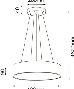 Discount Sklep Kaja Złota, matowa lampa wisząca do sypialni ⌀40cm ANT 5092 SENGO | Kaja