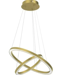 Discount Sklep Kaja Złota, matowa lampa wisząca, dwa okręgi ML8423 z serii GALAXIA | Kaja Oświetleni