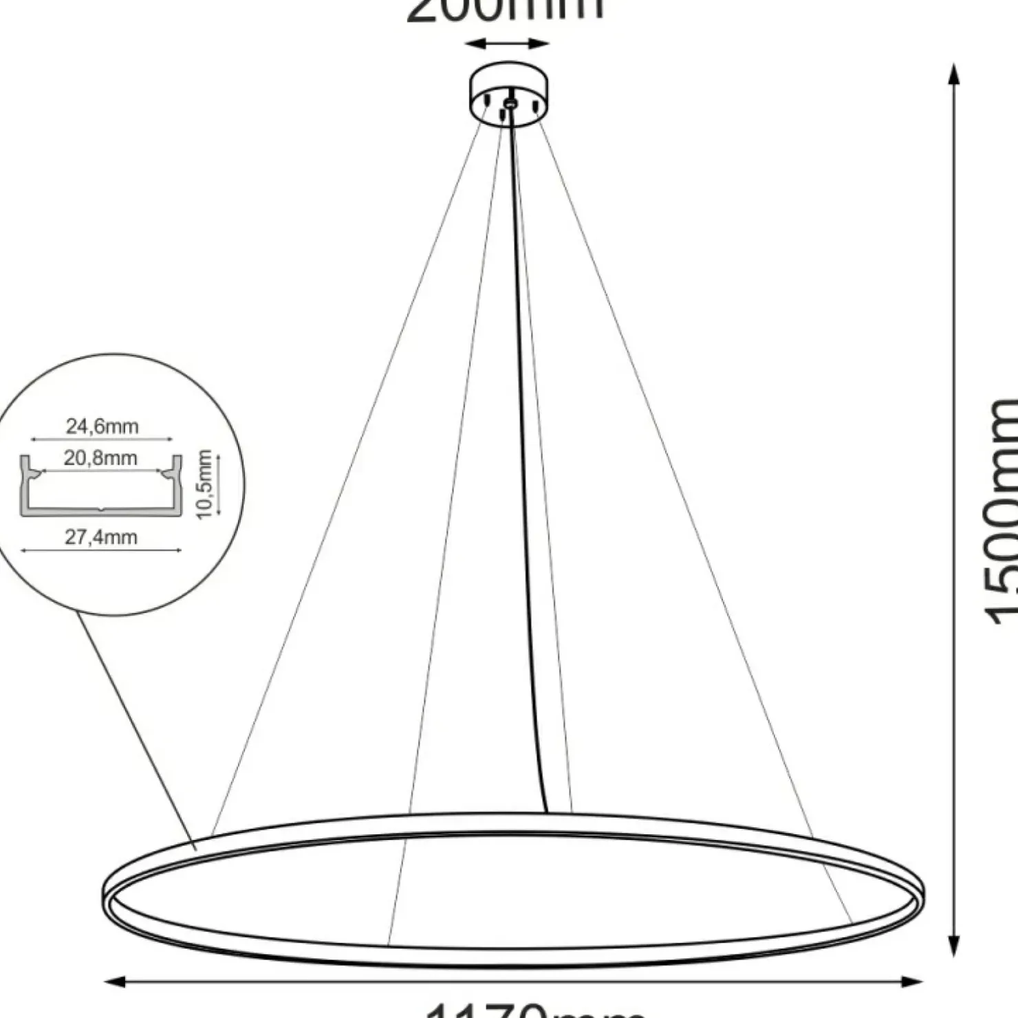 Cheap Sklep Kaja Złota obręcz LED do salonu ⌀117cm 4000K ANT 5345 z serii AGA