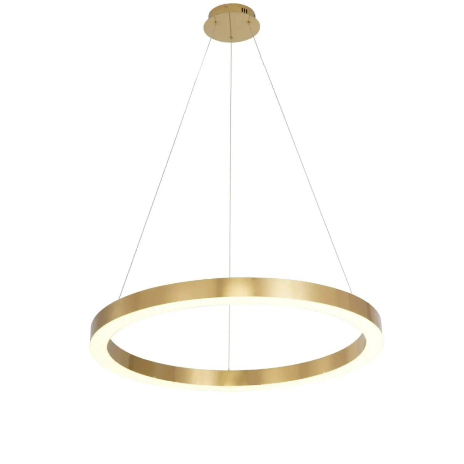 Cheap Sklep Kaja Złota obręcz LED wisząca do salonu LP-033/1P L GD SHINY z serii MIDWAY