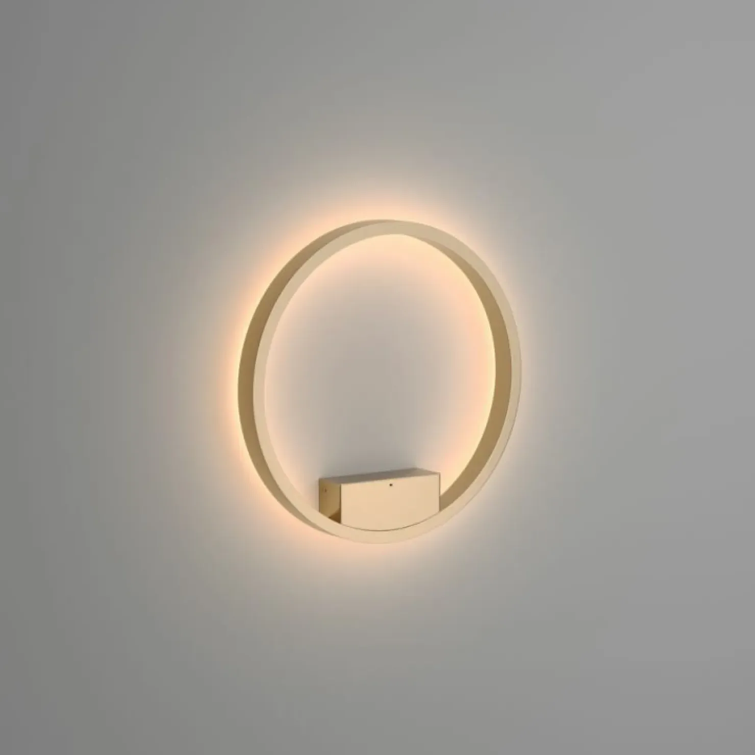 Złota obręcz, ledowa lampa ścienna MOD058WL-L25BS3K z serii RIM | Kaja*Sklep Kaja Cheap