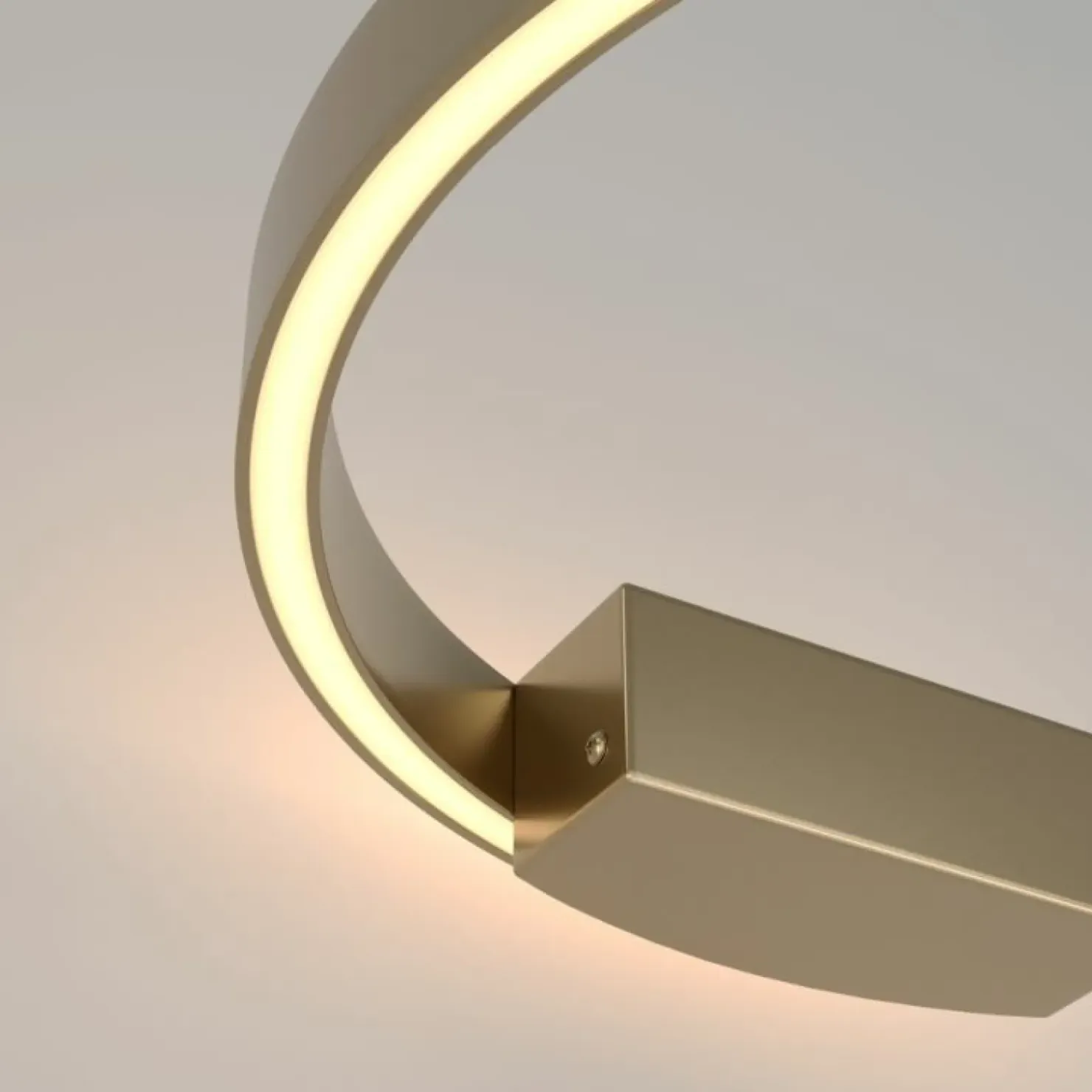 Złota obręcz, ledowa lampa ścienna MOD058WL-L25BS3K z serii RIM | Kaja*Sklep Kaja Cheap