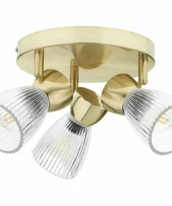 Hot Sklep Kaja Złota, okrągła lampa sufitowa z reflektorami ML9977 BEST | Kaja