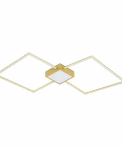 Złota, ozdobna lampa sufitowa, plafon LED RLX96474-1D HEX | Kaja*Sklep Kaja New