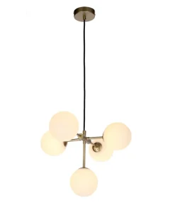Outlet Sklep Kaja Złota, ozdobna lampa wisząca do salonu 35-73778 z serii MATI | Kaja mosiężny