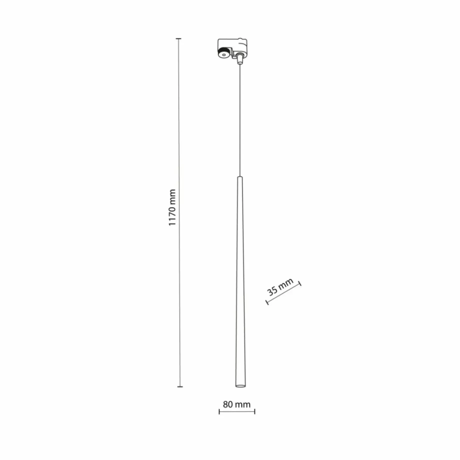 Złota, smukła lampa wisząca do szyny 1-fazowej TK 5750 TRACER | Kaja*Sklep Kaja Best Sale