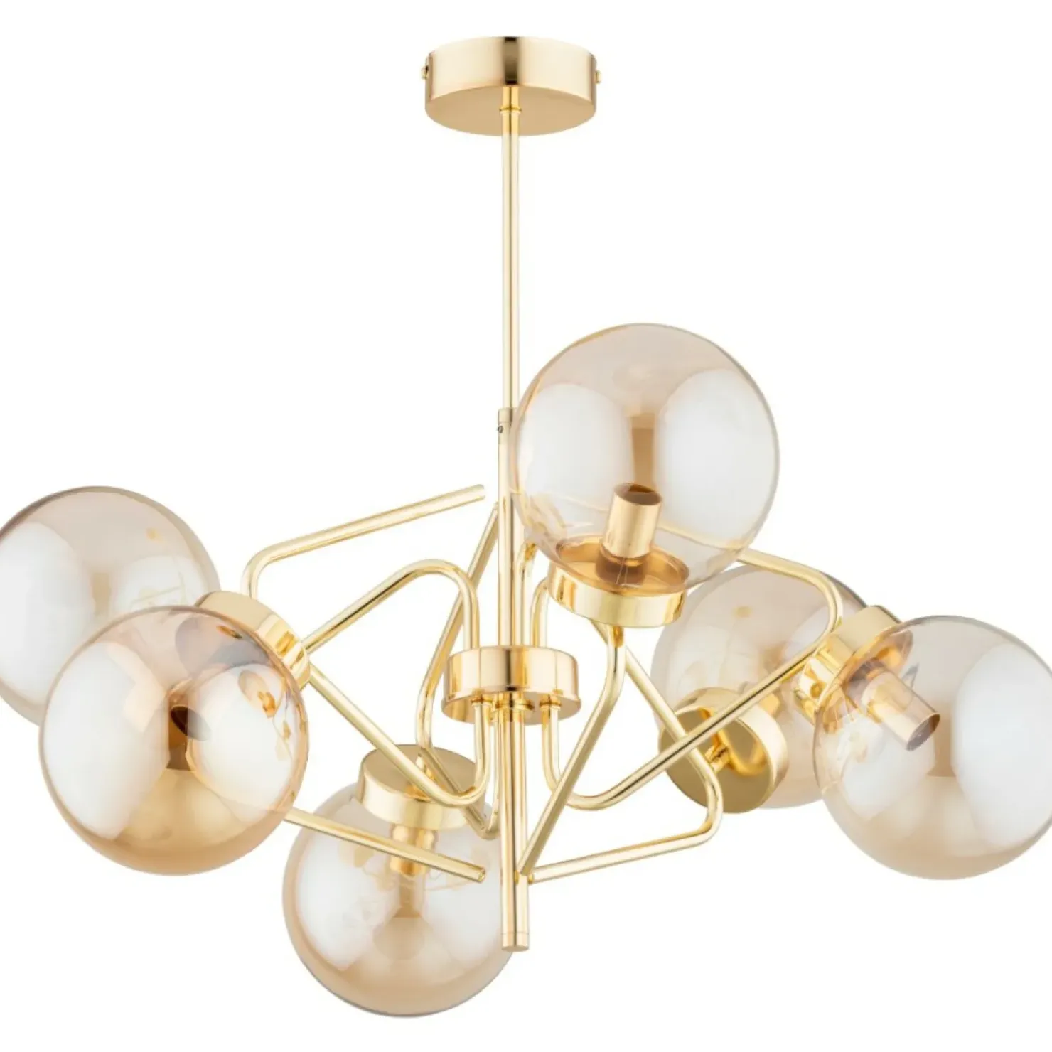 Fashion Sklep Kaja Złota, stylowa lampa sufitowa z kloszami AL 63244 z serii BARSUM