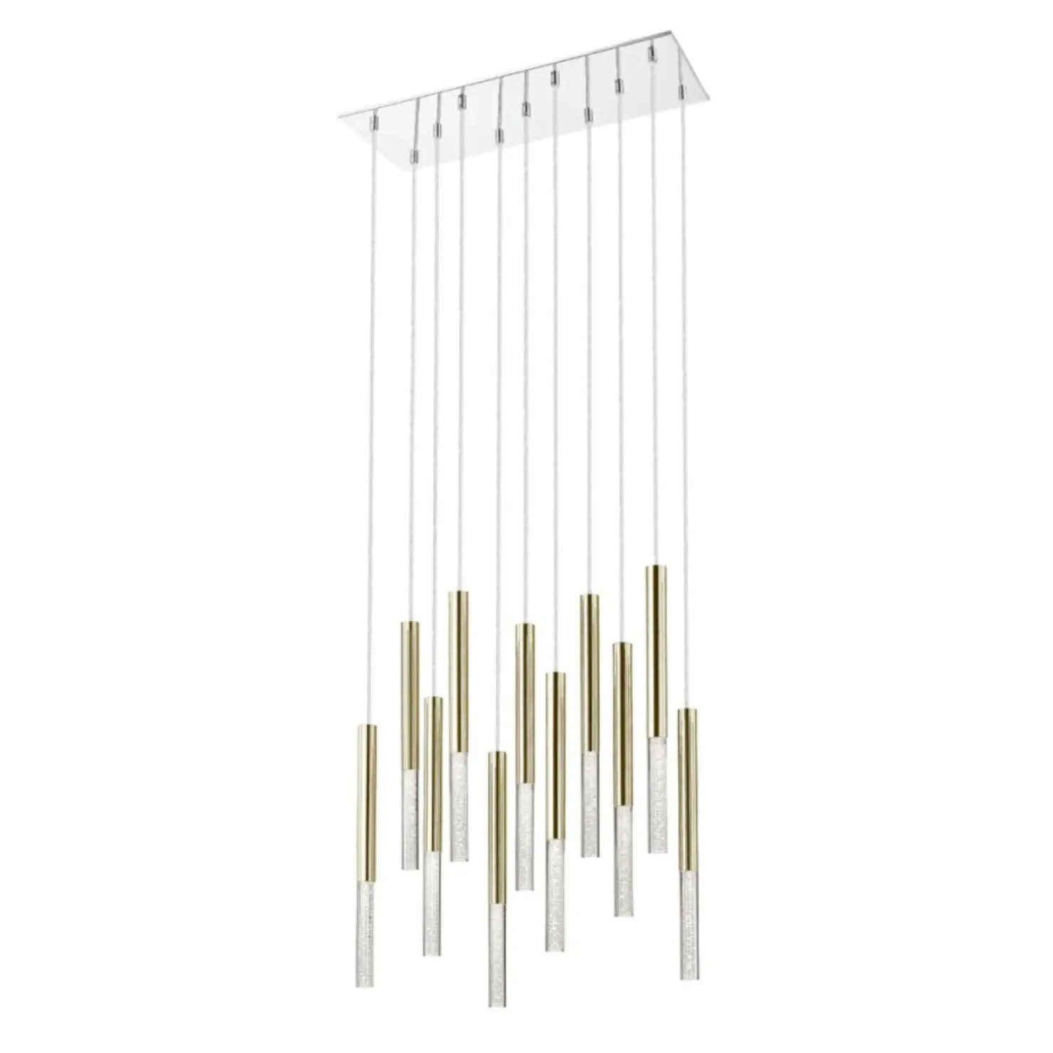 Store Sklep Kaja Złote tuby wiszące, do salonu P0461-11L-B5F7 ONE| Kaja Oświetlenie