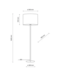 Złoto-biała lampa stojąca glamour TK 16033 UMBERTO WHITE GOLD | Kaja*Sklep Kaja Shop