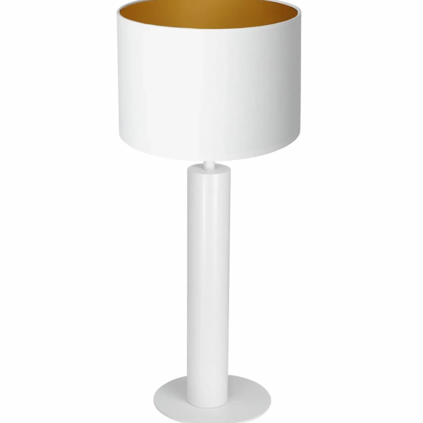 Złoto-biała lampka stołowa z abażurem LX 3662 z serii TABLE LAMPS*Sklep Kaja Best Sale