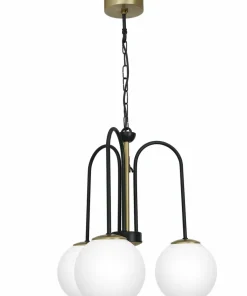 Best Sklep Kaja Złoto-czarna lampa wisząca z kloszami LX 3199 z serii CAMBRIDGE | Kaja