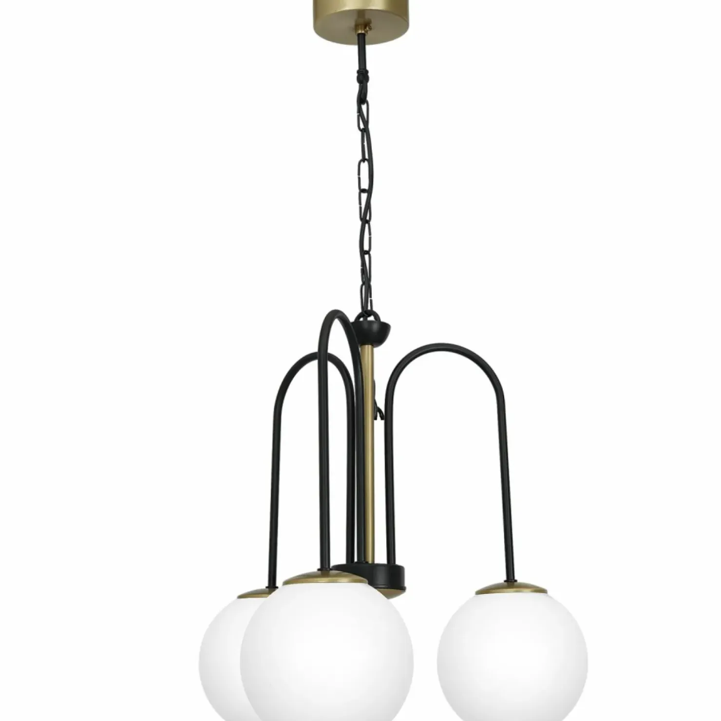 Best Sklep Kaja Złoto-czarna lampa wisząca z kloszami LX 3199 z serii CAMBRIDGE | Kaja