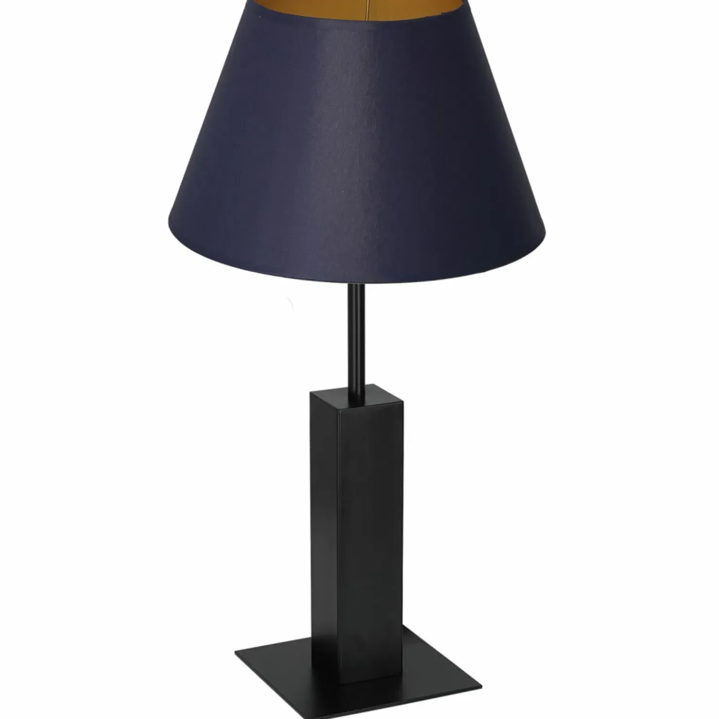 Złoto-granatowa lampka nocna, z abażurem LX 3646 z serii TABLE LAMPS*Sklep Kaja Flash Sale