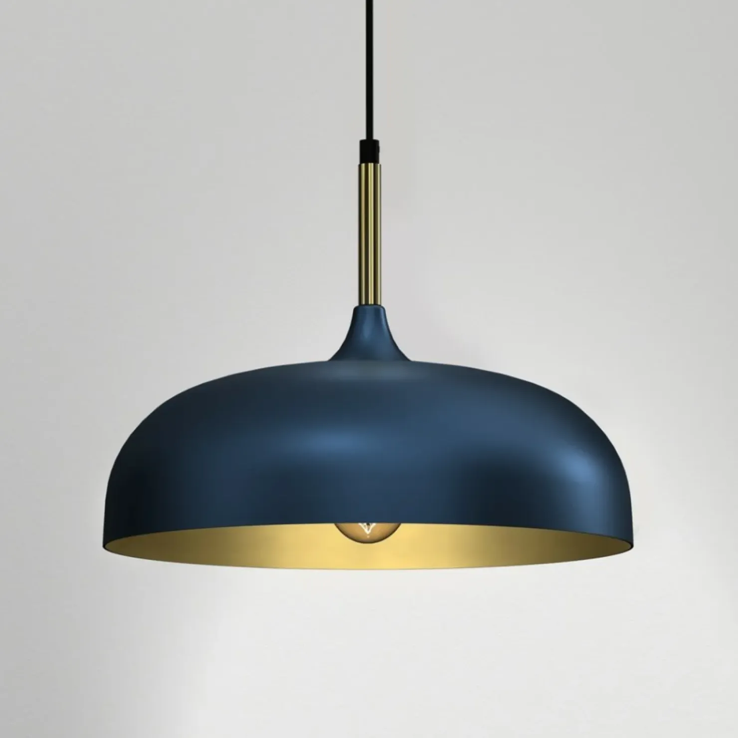 Clearance Sklep Kaja Złoto-niebieska lampa wisząca do kuchni MLP8033 z serii LINCOLN | Kaja Oświetlen