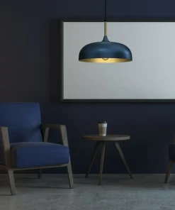 Clearance Sklep Kaja Złoto-niebieska lampa wisząca do kuchni MLP8033 z serii LINCOLN | Kaja Oświetlen