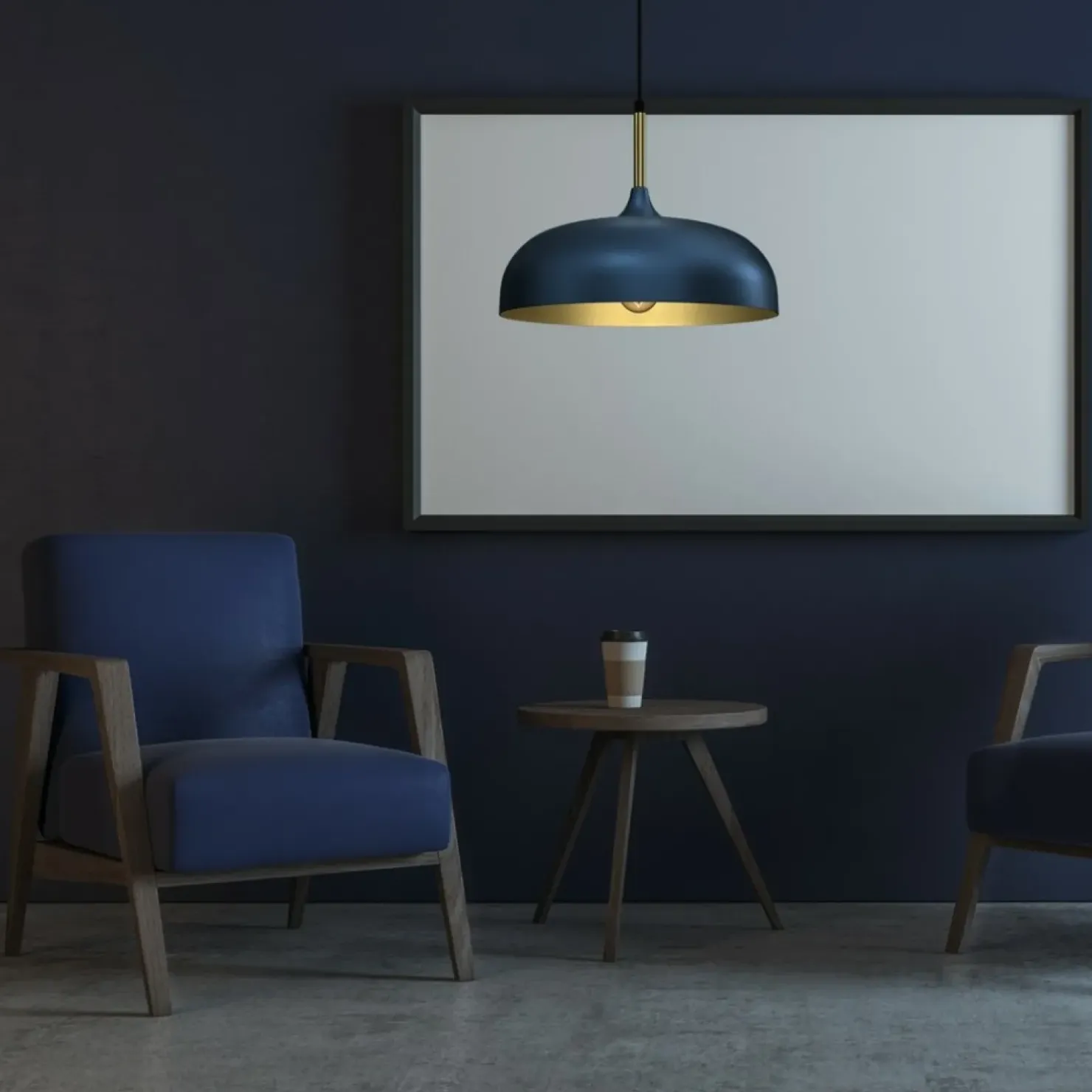 Clearance Sklep Kaja Złoto-niebieska lampa wisząca do kuchni MLP8033 z serii LINCOLN | Kaja Oświetlen