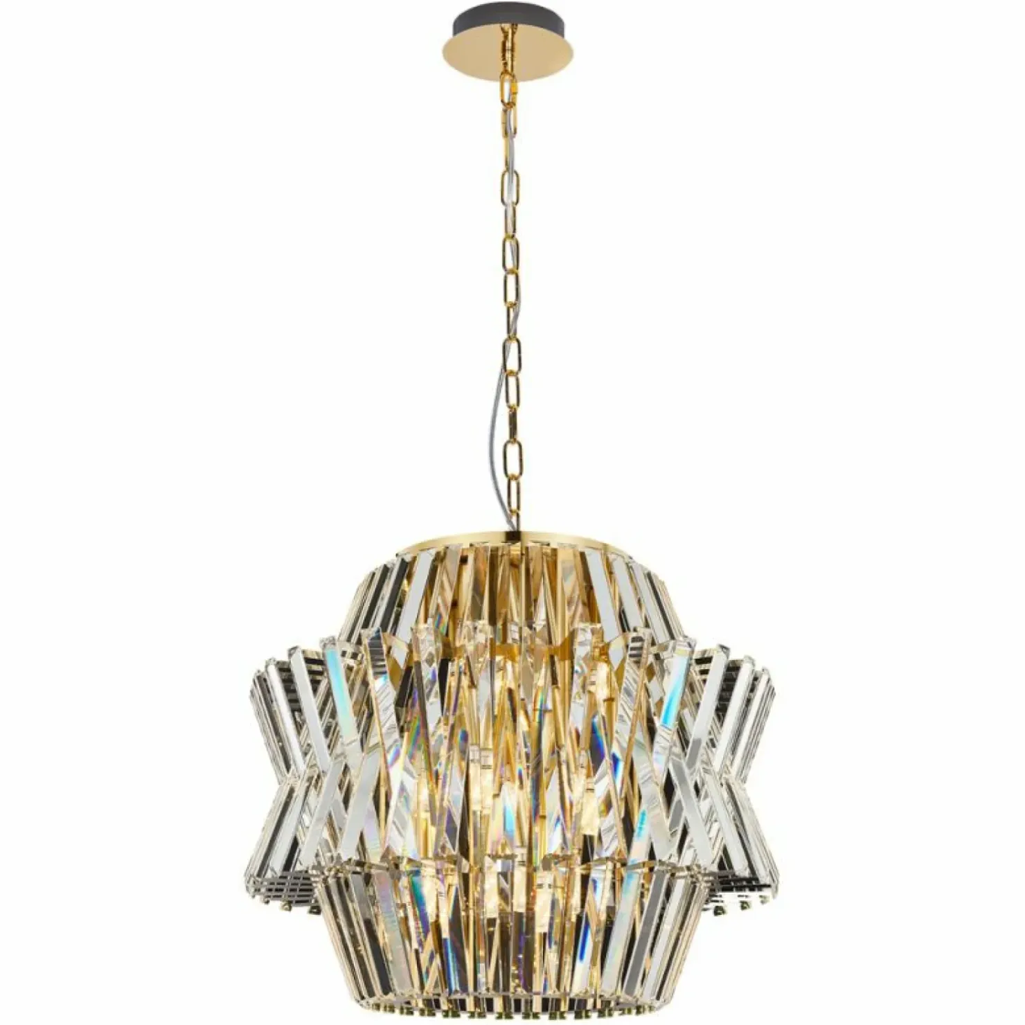Best Sale Sklep Kaja Złoty, kryształowy żyrandol w stylu pałacowym ML0401 CROWN | Kaja