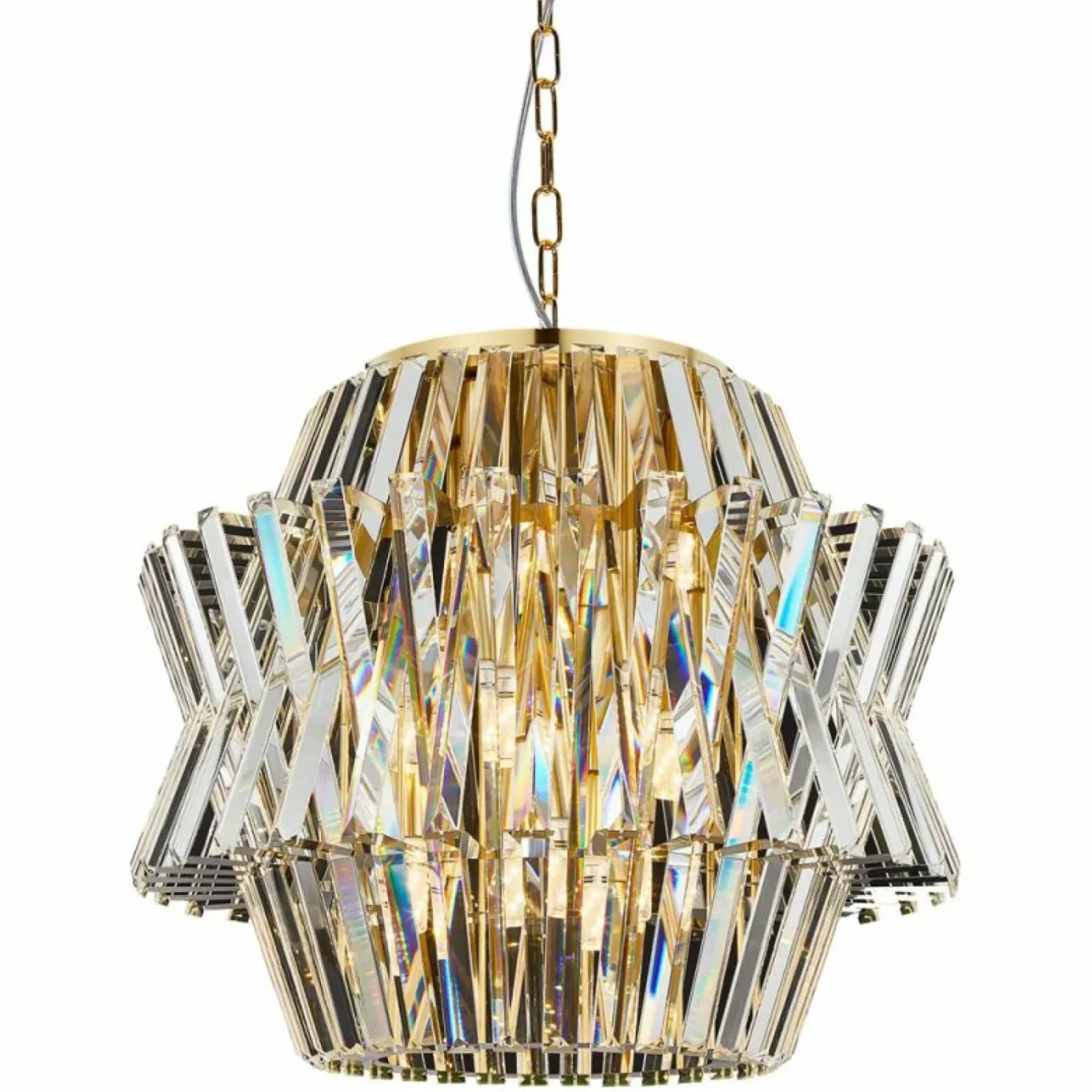 Best Sale Sklep Kaja Złoty, kryształowy żyrandol w stylu pałacowym ML0401 CROWN | Kaja