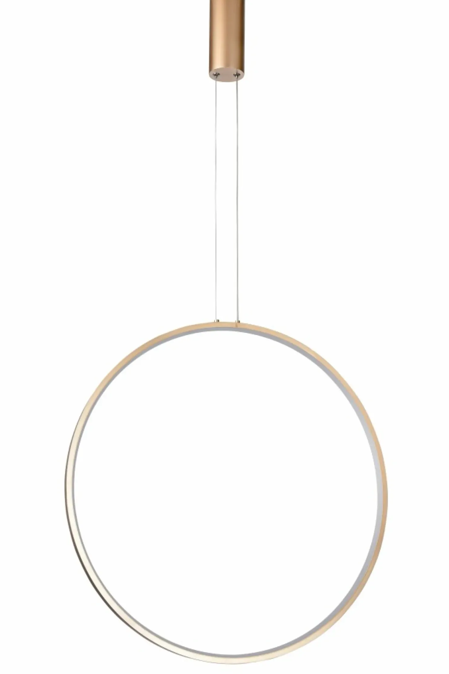 Cheap Sklep Kaja Złoty żyrandol LED, pionowy zwis obręcz ⌀60cm AZ5256 MASSIMA | Kaja złotopiaskowane