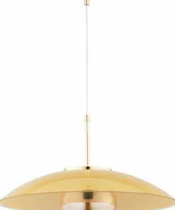 Clearance Sklep Kaja Złoty zwis z szerokim kloszem, lampa do kuchni AL 61212 ARUM | Kaja